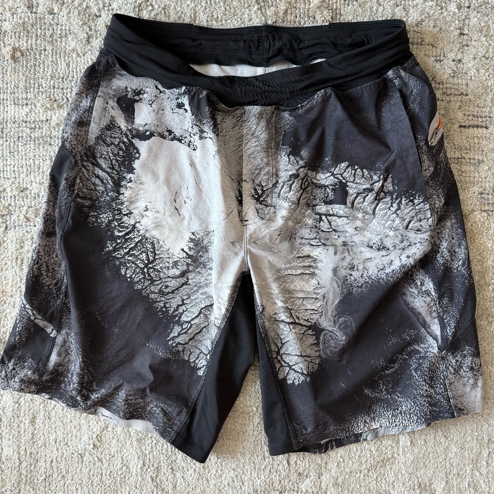 Lululemon Printed Run Shorts w/ Zip Pocket – Fits Like Small